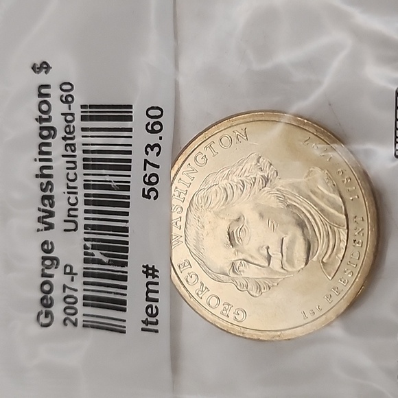 2007 P George Washington Dollar Uncirculated 60 NWT - Picture 5 of 5